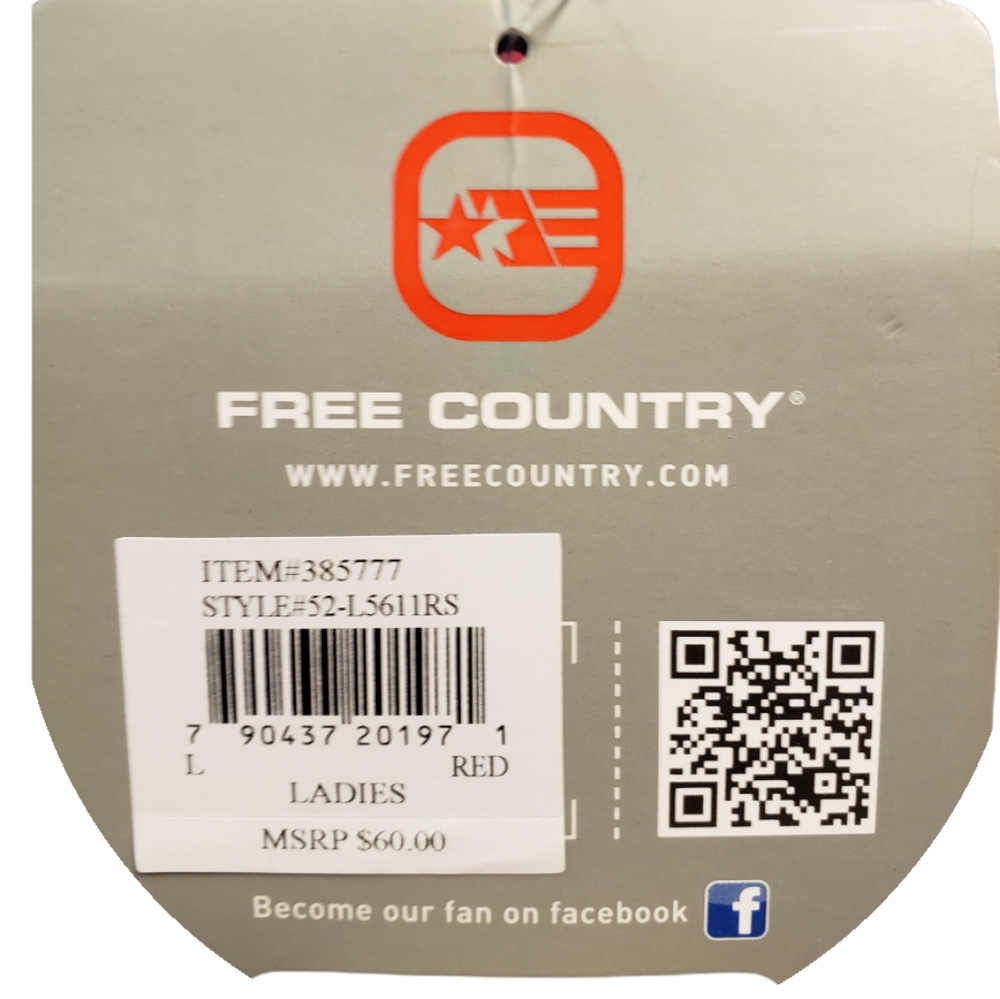 Women large red Free Country reversible vest - Picture 5 of 8